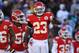ORCHARD PARK, NY - NOVEMBER 3: Kendrick Lewis #23 of the Kansas City Chiefs reacts after defending against an incomplete pass by the Buffalo Bills during NFL game action at Ralph Wilson Stadium on November 3, 2013 in Orchard Park, New York. (Photo by Tom Szczerbowski/Getty Images)