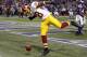 Nov 7, 2013; Minneapolis, MN, USA; Washington Redskins wide receiver Pierre Garcon (88) celebrates his touchdown against the Minnesota Vikings in the first quarter at Mall of America Field at H.H.H. Metrodome. Mandatory Credit: Bruce Kluckhohn-USA TODAY Sports