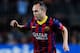 BARCELONA, SPAIN - NOVEMBER 06: Andres Iniesta of FC Barcelona runs with the ball during the UEFA Champions League Group H match Between FC Barcelona and AC Milan at Camp Nou on November 6, 2013 in Barcelona, Spain. (Photo by David Ramos/Getty Images)