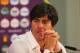 L'VIV, UKRAINE - JUNE 09: In this handout image provided by UEFA, Coach Joachim Low of Germany faces the media during a press conference after the UEFA EURO 2012 Group B match between Germany and Portugal on June 9, 2012 in L'viv, Ukraine. (Photo by Handout/UEFA via Getty Images)
