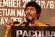 BEVERLY HILLS, CA - AUGUST 08: Manny Pacquiao speaks at a press conference previewing the upcoming match against Brandon Rios at Beverly Hills Hotel on August 8, 2013 in Beverly Hills, California. (Photo by Stephen Dunn/Getty Images)
