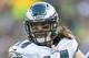 Nov 10, 2013; Green Bay, WI, USA; Philadelphia Eagles wide receiver Riley Cooper (14) catches the ball for a touchdown during the third quarter against the Green Bay Packers at Lambeau Field. The Eagles won 27-13. Mandatory Credit: Jeff Hanisch-USA TODAY Sports