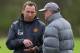 MANCHESTER, ENGLAND - APRIL 05: Sir Alex Ferguson the manager of Manchester United talks with Rene Meulensteen during a Manchester United training session ahead of the UEFA Champions League quarter-final first leg match between Chelsea and Manchester United at Carrington Training Ground on April 5, 2011 in Manchester, England. (Photo by Alex Livesey/Getty Images)
