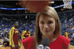 Cavs' Sideline Reporter Takes Ball to Head Like a Pro