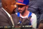 Fan Brings His French Bulldog to the Knicks Game