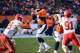 DENVER, CO - DECEMBER 30: Peyton Manning #18 of the Denver Broncos looks to throw a pass during the game against the Kansas City Chiefs at Sports Authority Field at Mile High on December 30, 2012 in Denver, Colorado. (Photo by Garrett W. Ellwood/Getty Images)