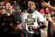 Sep 21, 2013; Toronto, Ontario, CAN; Jon Jones enters the octagon before his fight against Alexander Gustafsson (not pictured) during their light heavyweight championship bout at UFC 165 at the Air Canada Centre. Mandatory Credit: Tom Szczerbowski-USA TODAY Sports
