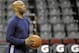Apr 6, 2012; Newark, NJ, USA; Washington Wizards assistant coach Sam Cassell before a game against the New Jersey Nets the Prudential Center. Mandatory Credit: Joe Camporeale-USA TODAY Sports