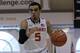 Jul 18, 2013; Washington, DC, USA; Team USA Midwest player Tyus Jones (5) dribbles the ball against Team Brasil during the Nike Global Challenge at Trinity University in Washington, DC. Mandatory Credit: Geoff Burke-USA TODAY Sports