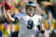 GREEN BAY, WI - NOVEMBER 10: Nick Foles #9 of the Philadelphia Eagles throws a first quarter pass while playing the Green Bay Packers at Lambeau Field on November 10, 2013 in Green Bay, Wisconsin. (Photo by Gregory ShamusGetty Images)