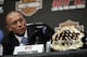 NEW YORK - MARCH 24: Georges St-Pierre of Montreal, Quebec, Canada speaks at a press conference for UFC 111 at Radio City Music Hall on March 24, 2010 in New York City. St-Pierre will face Dan Hardy of Nottingham UK in the Welterweight title bout. (Photo by Jeff Zelevansky/Getty Images)