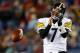 FOXBORO, MA - NOVEMBER 03: Ben Roethlisberger #7 of the Pittsburgh Steelers reacts following a missed catch in the second half against the New England Patriots at Gillette Stadium on November 3, 2013 in Foxboro, Massachusetts. (Photo by Jared Wickerham/Getty Images)