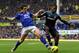 LIVERPOOL, ENGLAND - FEBRUARY 11: Leighton Baines of Everton competes with Daniel Sturridge of Chelsea during the Barclays Premier League match between Everton and Chelsea at Goodison Park on February 11, 2012 in Liverpool, England. (Photo by Alex Livesey/Getty Images)
