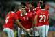 LONDON, ENGLAND - NOVEMBER 15: Alexis Sanchez of Chile celebrates with his teammates after scoring the opening goal during the international friendly match between England and Chile at Wembley Stadium on November 15, 2013 in London, England. (Photo by Clive Brunskill/Getty Images)