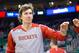 Nov 2, 2013; Salt Lake City, UT, USA; Houston Rockets center Omer Asik (3) is introduced prior to a game against the Utah Jazz at EnergySolutions Arena. Houston won 104-93. Mandatory Credit: Russ Isabella-USA TODAY Sports