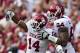 DALLAS, TX - OCTOBER 8: Aaron Colvin #15 of the Oklahoma Sooners celebrates after a big play against the Texas Longhorns at the Cotton Bowl on October 8, 2011 in Dallas, Texas. The Sooners defeated the Longhorns 55 to 17. (Photo by Wesley Hitt/Getty Images)