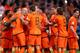 AMSTERDAM, NETHERLANDS - OCTOBER 11: Arjen Robben of Holland (3rd L) celebrates with Robin van Persie (2nd L) during the FIFA 2014 World Cup Qualifing match between Holland and Hungary at Amsterdam Arena on October 11, 2013 in Amsterdam, Netherlands. (Photo by Scott Heavey/Getty Images)