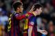 BARCELONA, SPAIN - NOVEMBER 06: Lionel Messi of FC Barcelona celebrates with his team-mate Neymar of FC Barcelona after scoring the opening goal during the UEFA Champions League Group H match between FC Barcelona and AC Milan at Camp Nou on November 6, 2013 in Barcelona, Spain. (Photo by David Ramos/Getty Images)