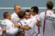 BELGRADE, SERBIA - NOVEMBER 16: Radek Stepanek (C) of Czech Republic celebrates victory with team-mates after the men's doubles match on day two of the Davis Cup World Group Final between Serbia and Czech Republic at Kombank Arena on November 16, 2013 in Belgrade, Serbia. (Photo by Srdjan Stevanovic/Getty Images)