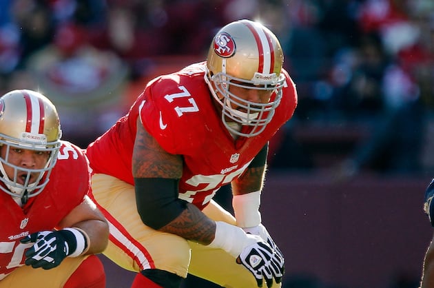 49ers' Mike Iupati Carted to Locker Room