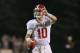 STARKVILLE, MS - NOVEMBER 16: AJ McCarron #10 of the Alabama Crimson Tide rolls out of the pocket against the Mississippi State Bulldogs at Davis Wade Stadium on November 16, 2013 in Starkville, Mississippi. (Photo by Kevin C. Cox/Getty Images)