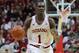 Nov 8, 2013; Bloomington, IN, USA; Indiana Hoosiers forward Noah Vonleh (1) dribbles the ball during the first half against the Chicago State Cougars at Assembly Hall. Mandatory Credit: Pat Lovell-USA TODAY Sports