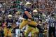 SOUTH BEND, IN - SEPTEMBER 21: Cam McDaniel #33 of the Notre Dame Fighting Irish celebrates his game-winning touchdown against the Michigan State Spartans at Notre Dame Stadium on September 21, 2013 in South Bend, Indiana. Notre Dame defeated Michigan State 17-13. (Photo by Jonathan Daniel/Getty Images)