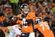 November 17, 2013; Denver, CO, USA; Denver Broncos quarterback Peyton Manning (18) passes the football against the Kansas City Chiefs during the first quarter at Sports Authority Field at Mile High. Mandatory Credit: Kyle Terada-USA TODAY Sports
