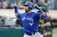 OAKLAND, CA - JULY 30: Jose Bautista #19 of the Toronto Blue Jays celebrates after he hit a home run in the first inning of their game against the Oakland Athletics at O.co Coliseum on July 30, 2013 in Oakland, California. (Photo by Ezra Shaw/Getty Images)