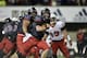 DEKALB, IL - NOVEMBER 13: Quarterback Jordan Lynch #6 of the Northern Illinois Huskies runs for 2 yards and a touchdown during the second quarter against the Ball State Cardinals at Huskie Stadium on November 13, 2013 in DeKalb, Illinois. (Photo by Brian Kersey/Getty Images)