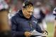 Bill Belichick (above) and the New England Patriots have a tall task in snapping the Carolina Panthers' five-game winning streak.