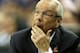 KANSAS CITY, MO - MARCH 24: Head coach Roy Williams of the North Carolina Tar Heels looks on dejected against the Kansas Jayhawks during the third round of the 2013 NCAA Men's Basketball Tournament at Sprint Center on March 24, 2013 in Kansas City, Missouri. (Photo by Ed Zurga/Getty Images)