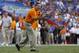 Sep 21, 2013; Gainesville, FL, USA; Tennessee Volunteers head coach Butch Jones reacts against the Florida Gators during the second half at Ben Hill Griffin Stadium. Florida Gators defeated the Tennessee Volunteers 31-17. Mandatory Credit: Kim Klement-USA TODAY Sports