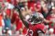 Nov 17, 2013; Tampa, FL, USA; Tampa Bay Buccaneers running back Bobby Rainey (43) reacts after he ran the ball in for a touchdown during the first half against the Atlanta Falcons at Raymond James Stadium. Mandatory Credit: Kim Klement-USA TODAY Sports