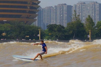 Surfing the Qiantang River in Hangzhou, China: X Games