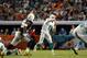 Nov 17, 2013; Miami Gardens, FL, USA; Miami Dolphins quarterback Ryan Tannehill (17) throws a pass against the San Diego Chargers during the second half at Sun Life Stadium. The Dolphins won the game 20-16. Mandatory Credit: Joe Camporeale-USA TODAY Sports