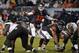 Nov 17, 2013; Chicago, IL, USA; Chicago Bears quarterback Josh McCown (12) calls a play against the Baltimore Ravens during the second half at Soldier Field. Mandatory Credit: Rob Grabowski-USA TODAY Sports