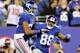 WRs Rueben Randle, left, and Hakeem Nicks celebrate a touchdown.