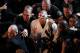 Nov 17, 2012; Montreal, QC, Canada; Georges St-Pierre walks out before his fight against Carlos Condit (not pictured) during their Welterweight title bout at UFC 154 at the Bell Centre. Mandatory Credit: Tom Szczerbowski-USA TODAY Sports