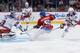 Montreal Canadiens forward David Desharnais in alone against New York Rangers goalie Cam Talbot (but can't score).