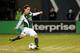 PORTLAND, OR - NOVEMBER 07: Will Johnson #4 of Portland Timbers kicks a penalty kick to score during the first half of the game at Jeld-Wen Field on November 7, 2013 in Portland, Oregon. (Photo by Steve Dykes/Getty Images)