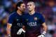 BARCELONA, SPAIN - SEPTEMBER 24: Victor Valdes (R) and his team-mate Jose Manuel Pinto of FC Barcelona chat during the warm up prior to the La Liga match between FC Barcelona and Real Sociedad de Futbol at Camp Nou on September 24, 2013 in Barcelona, Spain. (Photo by David Ramos/Getty Images)