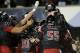 Nov 13, 2013; DeKalb, IL, USA; Northern Illinois Cardinals quarterback Jordan Lynch (6) is congratulated after scoring a touchdown in the 4th quarter against the Ball State Huskies at Huskie Stadium. Mandatory Credit: Matt Marton-USA TODAY Sports