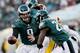 PHILADELPHIA, PA - DECEMBER 23: Nick Foles #9 hands the ball off to LeSean McCoy #25 of the Philadelphia Eagles against the Washington Redskins at Lincoln Financial Field on December 23, 2012 in Philadelphia, Pennsylvania. (Photo by Alex Trautwig/Getty Images)