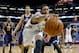 Nov 20, 2013; New Orleans, LA, USA; New Orleans Pelicans power forward Anthony Davis (23) reaches to save a loose ball against the Utah Jazz during the fourth quarter of a game at New Orleans Arena. The Pelicans defeated the Jazz 105-98. Mandatory Credit: Derick E. Hingle-USA TODAY Sports