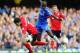 LONDON, ENGLAND - OCTOBER 19: Ramires of Chelsea (R) clashes with Peter Whittingham of Cardiff during the Barclays Premier League match between Chelsea and Cardiff City at Stamford Bridge on October 19, 2013 in London, England. (Photo by Mike Hewitt/Getty Images)
