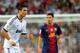 MADRID, SPAIN - AUGUST 29: Cristiano Ronaldo of Real Madrid and Leo Messi of FC Barcelona react during the Supercopa second leg match between Real Madrid and Barcelona at Estadio Santiago Bernabeu on August 29, 2012 in Madrid, Spain. (Photo by Gonzalo Arroyo Moreno/Getty Images)