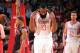 HOUSTON, TX - NOVEMBER 11: James Harden #13 of the Houston Rockets reacts to making his three-pointer against the Toronto Raptors on November 11, 2013 at the Toyota Center in Houston, Texas. NOTE TO USER: User expressly acknowledges and agrees that, by downloading and or using this photograph, User is consenting to the terms and conditions of the Getty Images License Agreement. Mandatory Copyright Notice: Copyright 2013 NBAE (Photo by Bill Baptist/NBAE via Getty Images)
