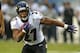 CHICAGO, IL - NOVEMBER 17: Ray Rice #27 of the Baltimore Ravens runs for a touchdown against the Chicago Bears at Soldier Field on November 17, 2013 in Chicago, Illinois. (Photo by Jonathan Daniel/Getty Images)