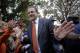 Nov 16, 2013; Auburn, AL, USA; Auburn Tigers head coach Gus Malzahn leads his team through Tiger walk before the game against the Georgia Bulldogs at Jordan Hare Stadium. Mandatory Credit: John Reed-USA TODAY Sports